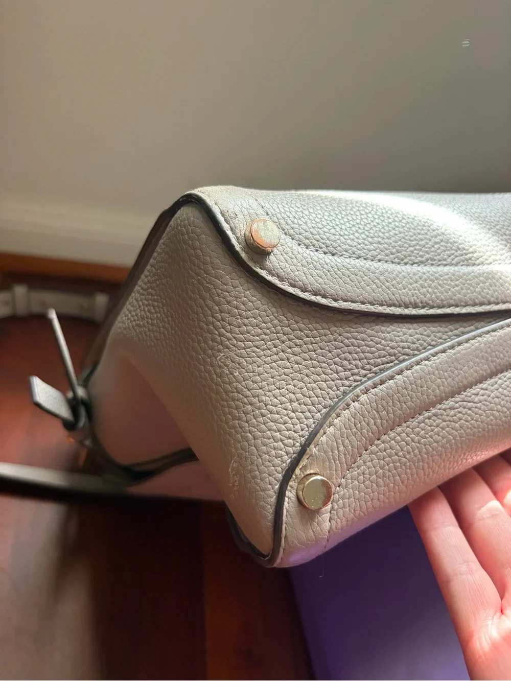 kate spade Warm Taupe Pebbled Leather Laptop Bag